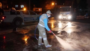 Kurban kesim yerleri temizlendi, ilaçlandı