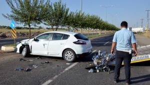 Motosiklet sürücüsü ağır yaralandı