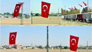 ŞANLI Urfalılar'dan ABD Bayrağına Türk Bayraklı karşılık