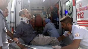 Kaya parçasına çarptıktan sonra takla attı