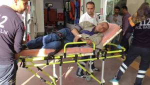 Kayganlaşan yolda düşen şahıs yaralandı