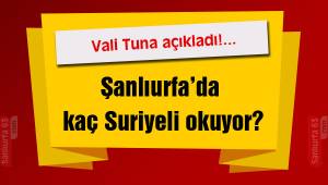 Şanlıurfa’da kaç Suriyeli okuyor?