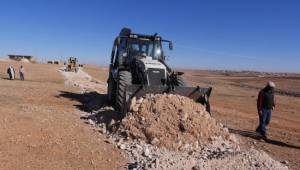 Diktaş Mahallesi’nde yol yapım çalışması