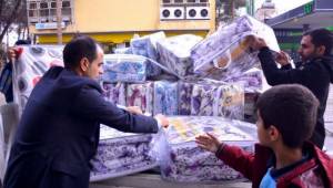 Halepli muhacirlere yardım kampanyası devam ediyor