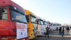 Şanlıurfa'dan Halep'e 25 Tır yardım gönderildi