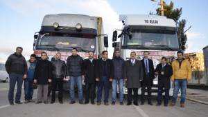 Siverek'ten Halep'e 2 Tır yardım daha