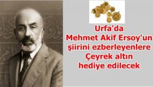Urfa'da bu şiiri eksiksiz ezberleyenlere altın hediye edilecek
