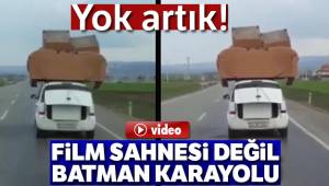 Otomobilin üzerinde koltuk takımı taşıdılar