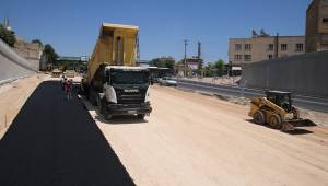 Karakoyun köprülü kavşağı asfaltlanıyor