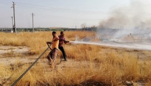 Şanlıurfa’da boşaltılan mülteci kampında yangın