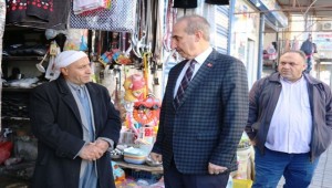 Başkan Yalçınkaya Esnafı Tek Tek Dolaştı