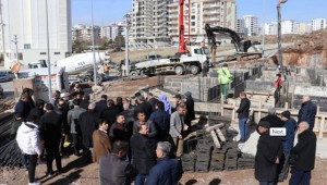 Doğukent Mahallesinde Caminin Temeli Atıldı
