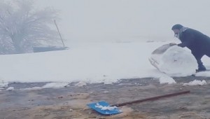Karacadağ'da Kar Temizliği Hem Şaşırttı Hem Gülümsetti