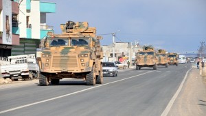 100 araçlık askeri konvoy Şanlıurfa istikametine gitti