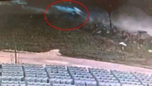 Suruç’ta otomobilin devrilme anı kamerada 