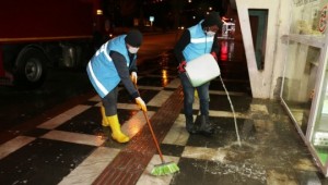 Akçakale’de dezenfekte çalışmaları aralıksız sürüyor 