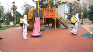 Haliliye’de ekiplerin dezenfekte çalışmaları devam ediyor 
