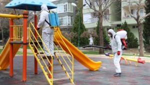 Karaköprü’de 116 park dezenfekte edildi 