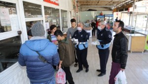 Karaköprü'de korona virüs denetimi 