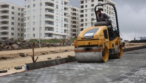 Karaköprü’de yeni yollar parke taşıyla döşendi 