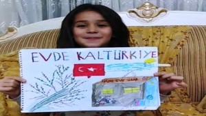 Suruç Cumhuriyet İlkokulu öğrencilerinden Evde Kal Çağrısı