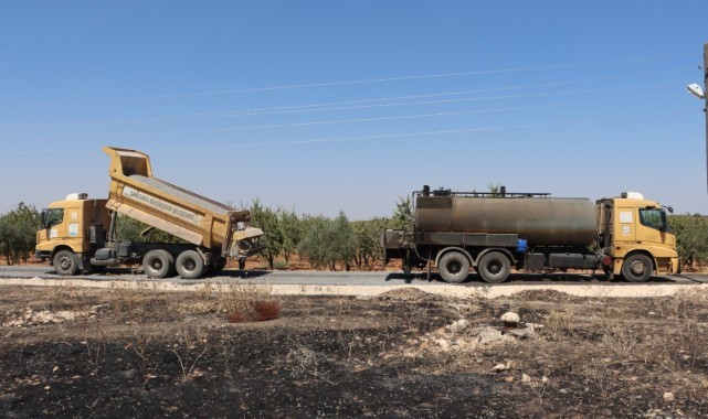 Büyükşehir’den Bozova kırsalında sathi asfalt çalışması (video)