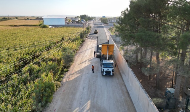 Suruç’ta sıcak asfalt çalışmaları başladı (video)