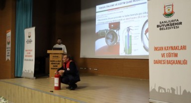 Büyükşehir Belediyesinden Çalışanlarına Yangın Eğitimi